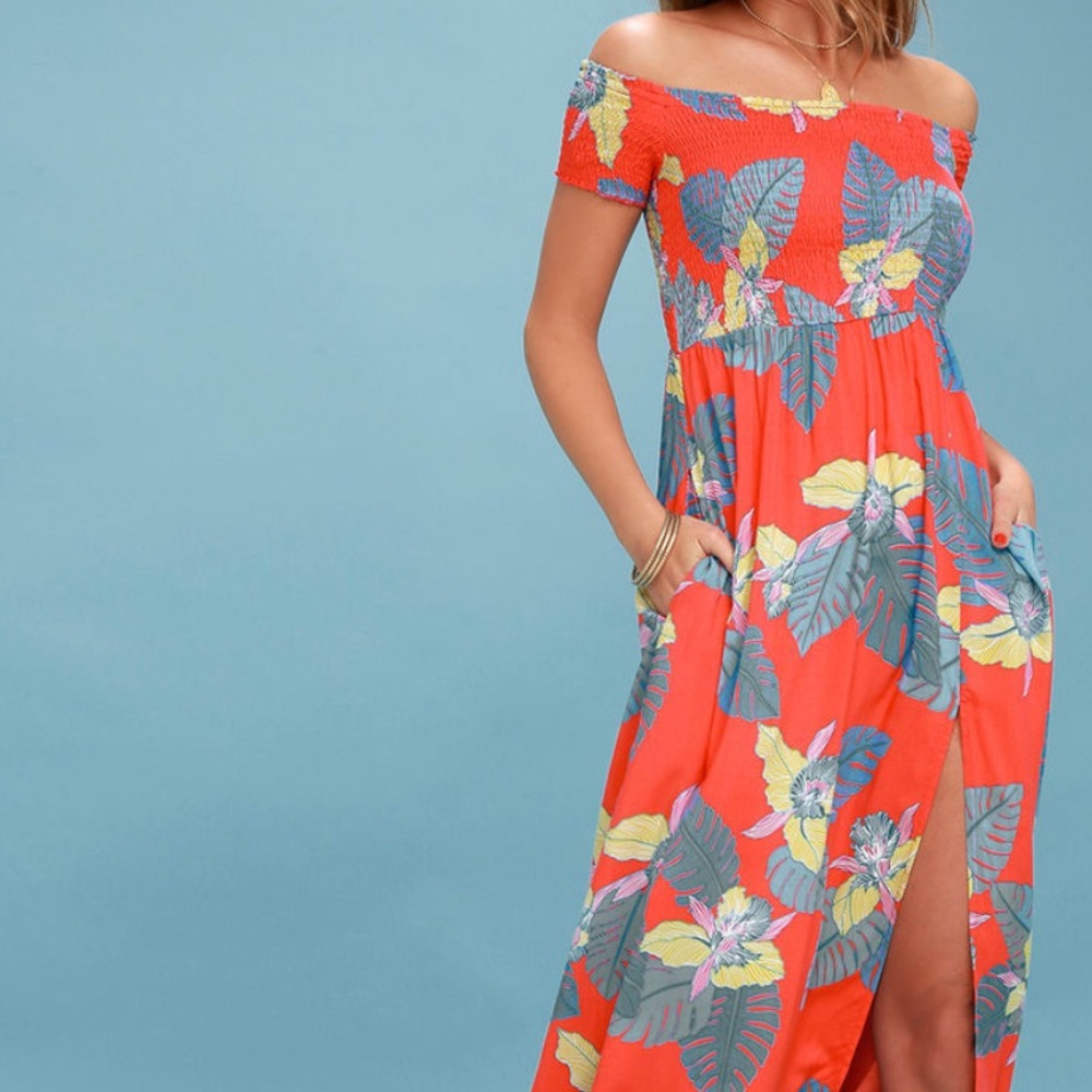 Lulus tropical maxi dress
